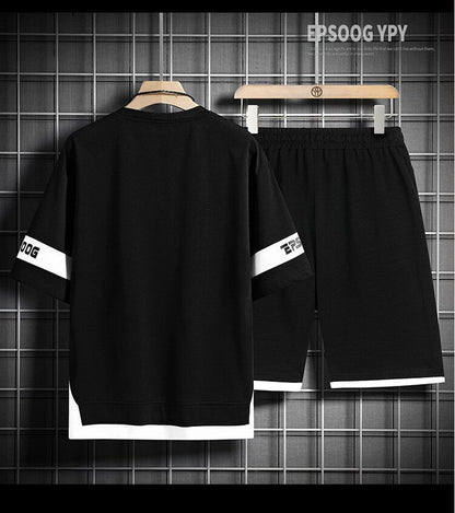 男女兼用 大人気 シンプル Tシャツ & ショーツ セットアップ MO-80020