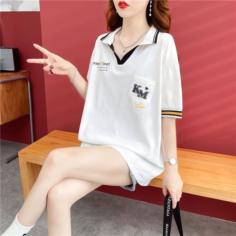 カジュアル 切り替え オシャレ度満点 プリント Tシャツ カットソー＜S-3650＞
