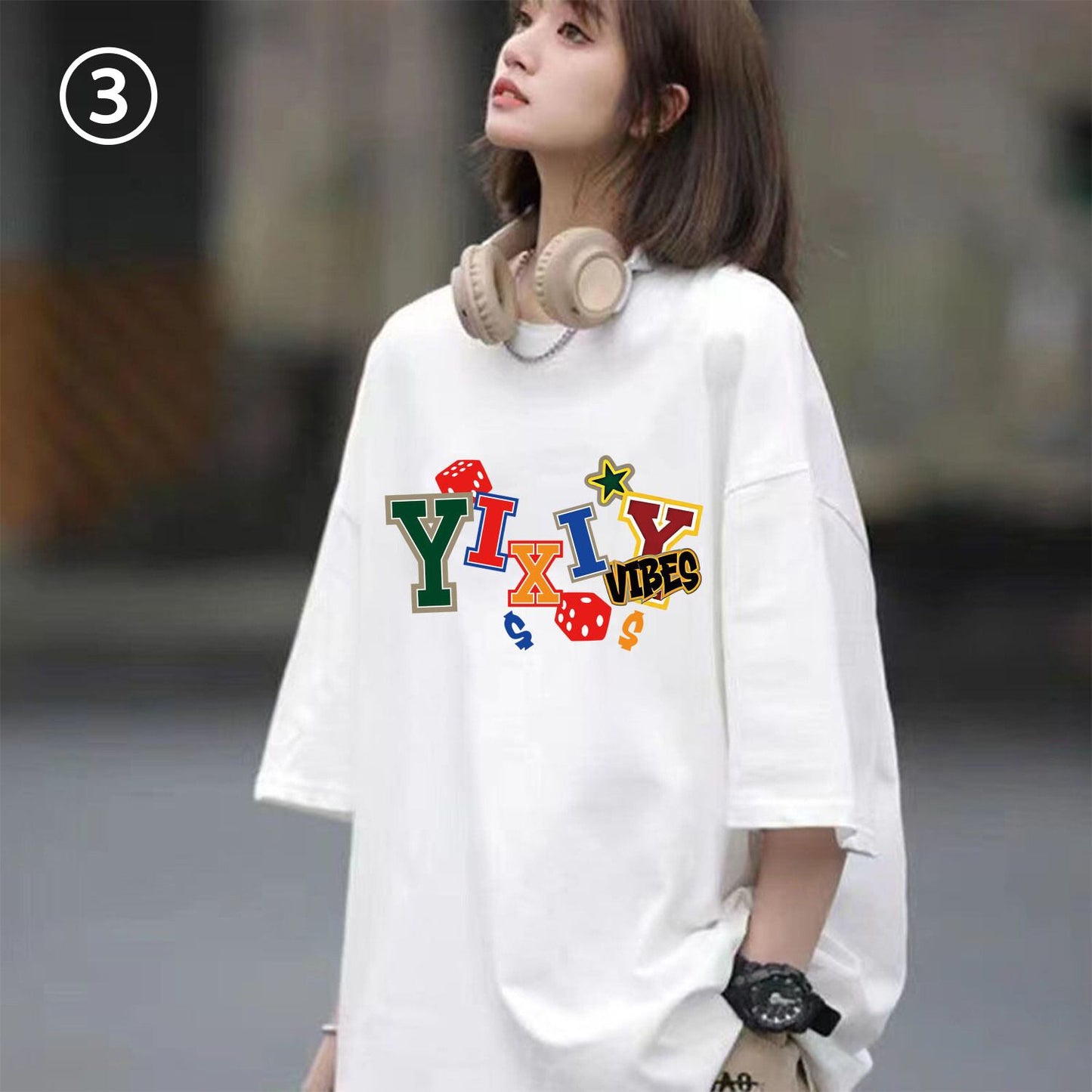 新商品 アバンギャルド カジュアル プリント 5種選択可 半袖Tシャツ<S-8900>