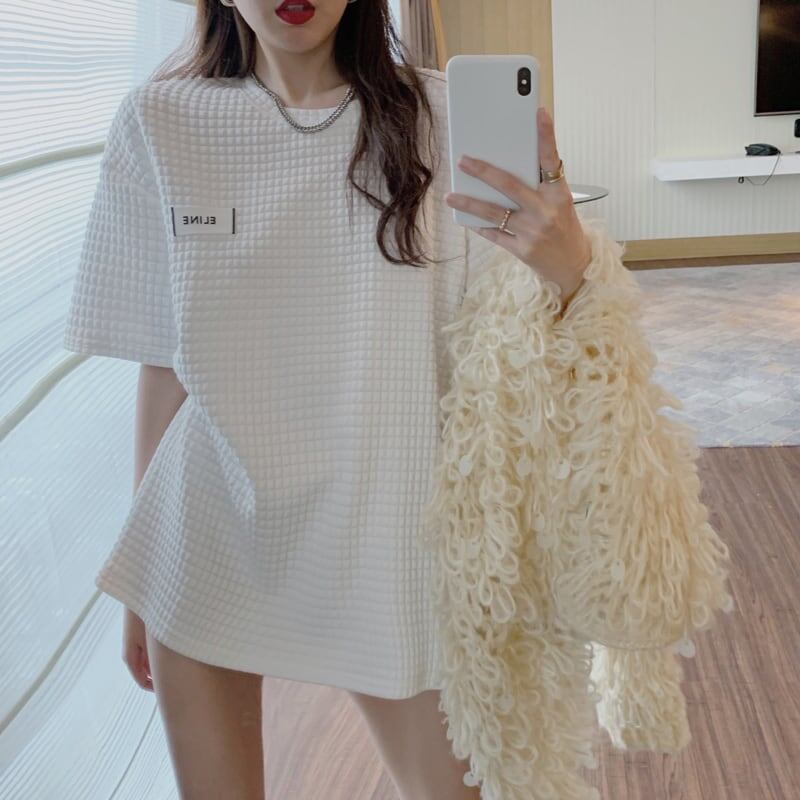 スタイリッシュ ラウンドネック 一目惚れ Tシャツ カットソー＜S-2982＞