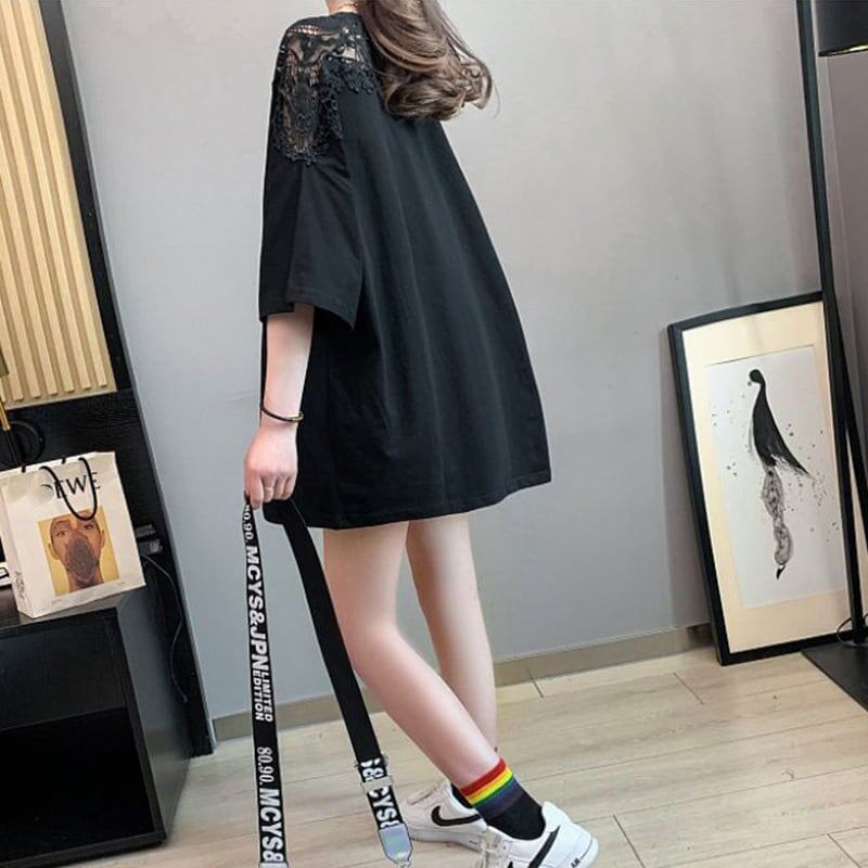 ゆったり感アップ プリント ファッション Tシャツ カットソー＜S-3306＞