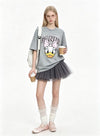 ゆったり プリント カジュアル シンプル Tシャツ S-13289