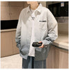 グラデーション 刺繍 カジュアル 長袖 シャツ F-50055