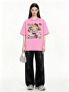 ゆったり シンプル プリント カジュアル Tシャツ S-13286