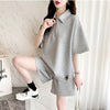 ファッション 切り替え ゆったり感アップ Tシャツ＋ショートパンツ セットアップ＜S-3616＞