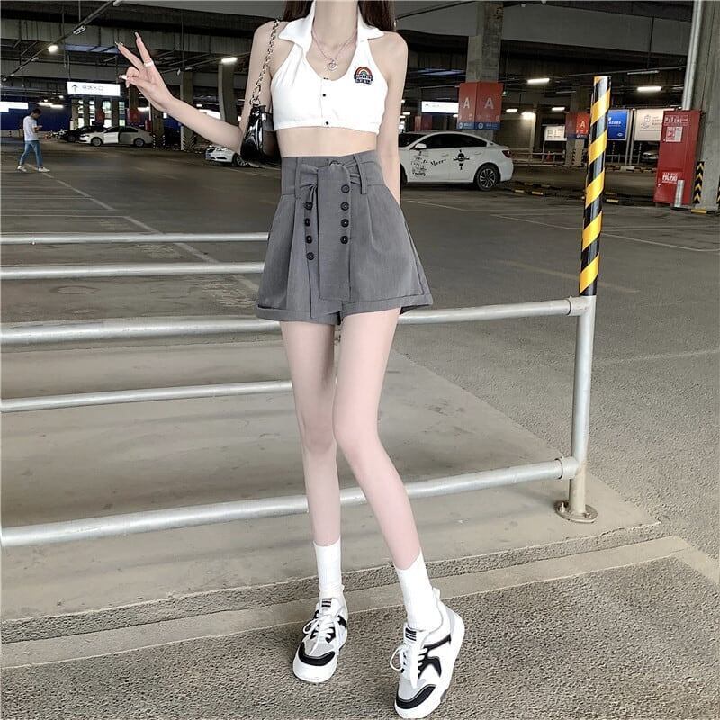 美感いっぱい ハイウエスト 着心地抜群 パンツ ボトムス＜S-3360＞