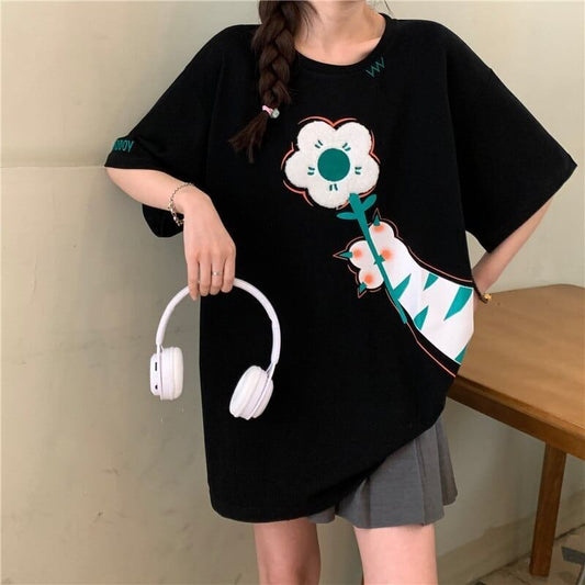好感度満載 プリント 美感いっぱい Tシャツ カットソー＜S-3313＞