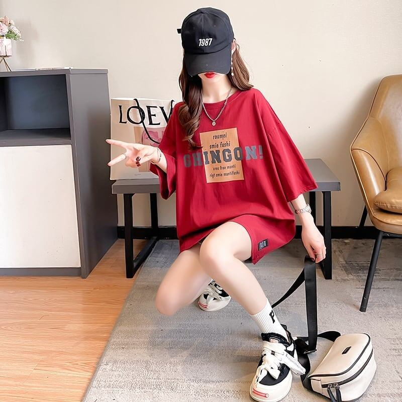 着心地抜群 切り替え 女性力を高める プリント Tシャツ カットソー＜S-3592＞