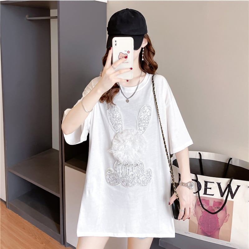 オシャレ度満点 切り替え 一目惚れ プリント Tシャツ カットソー＜S-3422＞