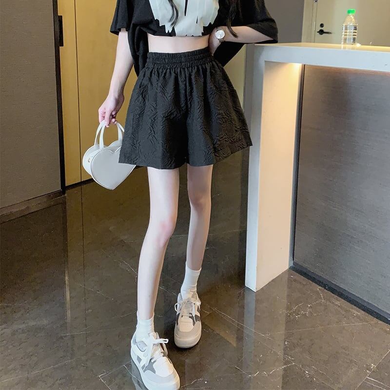 清涼感たっぷり ハイウエスト ファッション パンツ ボトムス＜S-3523＞
