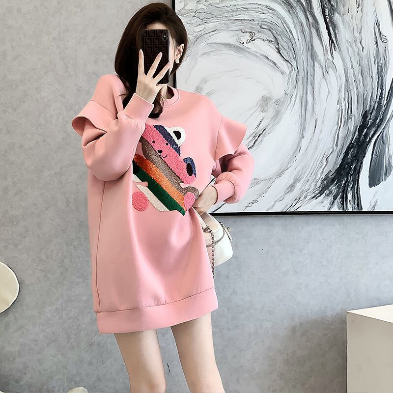 大人可愛い 美感いっぱい 好感度満載 2色選択 パーカー<S-10368>