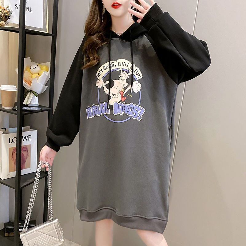 大人気厚手フード付きロングパーカー全3色＜S-4474＞
