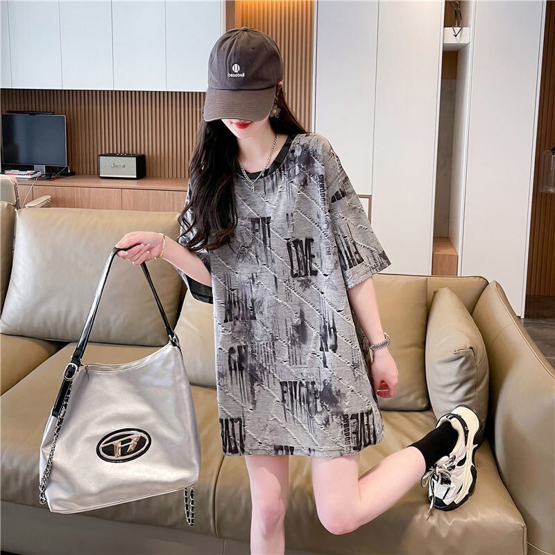 話題沸騰中 カジュアル 個性派 プリント ゆったり 半袖Tシャツ＜S-8572＞