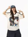 人気トレンド 通気快適 ゆったり プリント Tシャツ S-13285