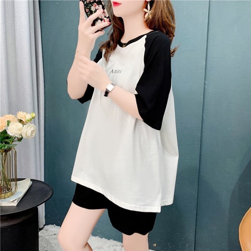 好感度満載 Tシャツ＋ショートパンツ 美感いっぱい セットアップ＜S-3537＞