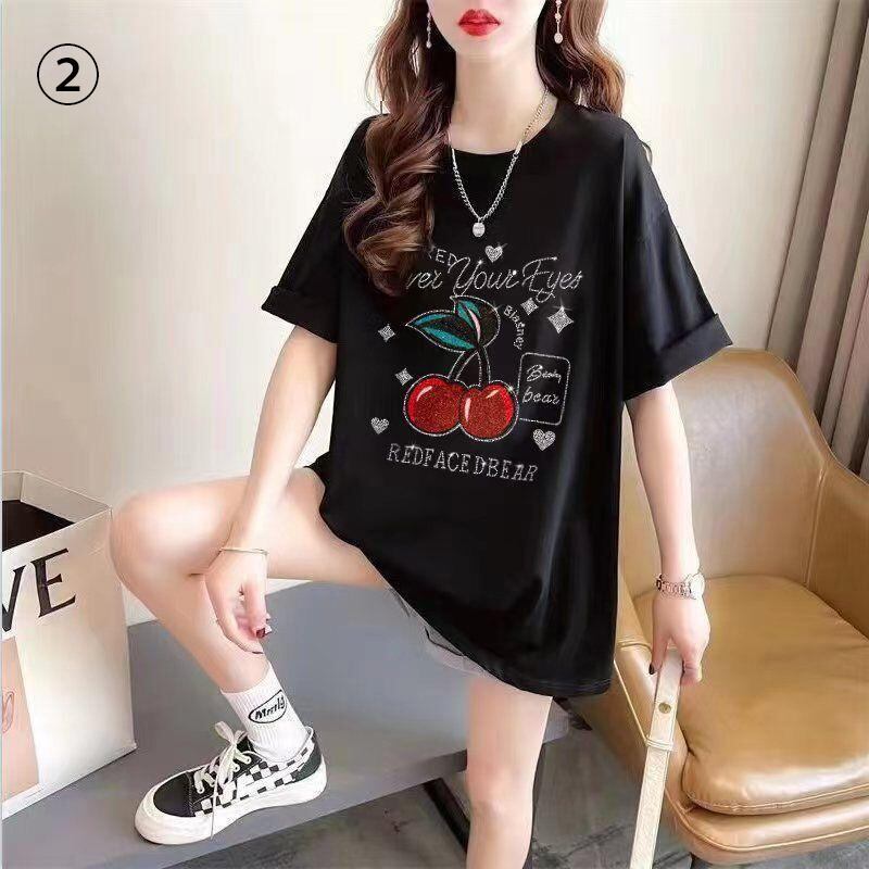 話題沸騰中 ファッション スウィート プリント 半袖Tシャツ<S-8517>