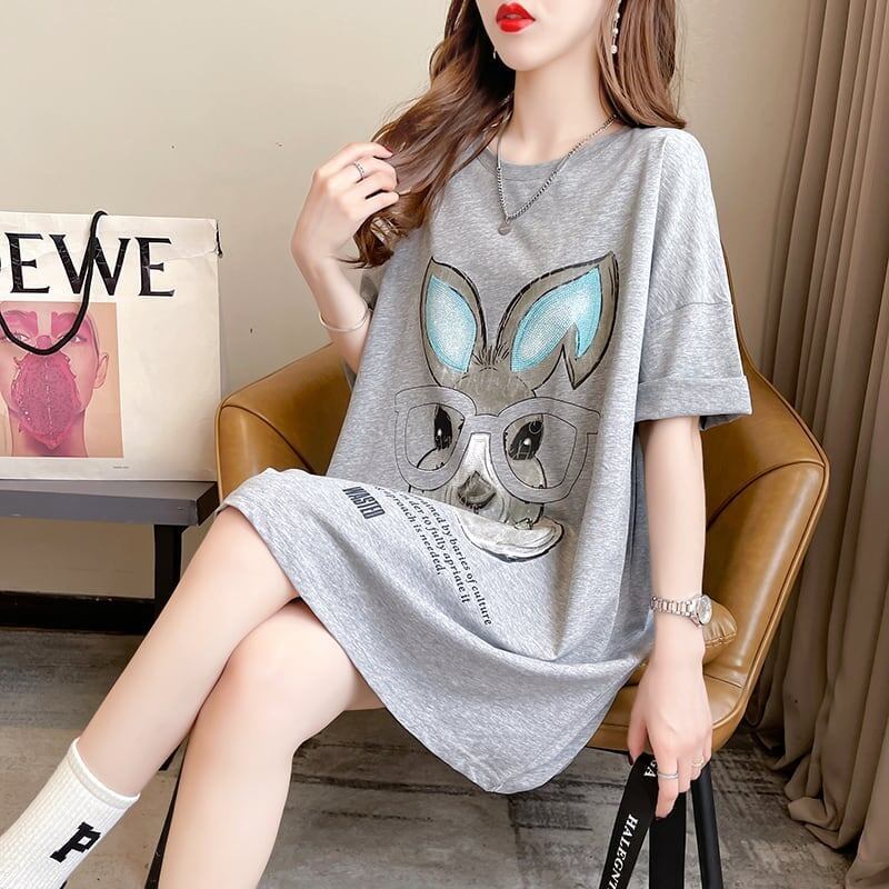 今季大好評 切り替え 美感いっぱい プリント Tシャツ カットソー＜S-3495＞