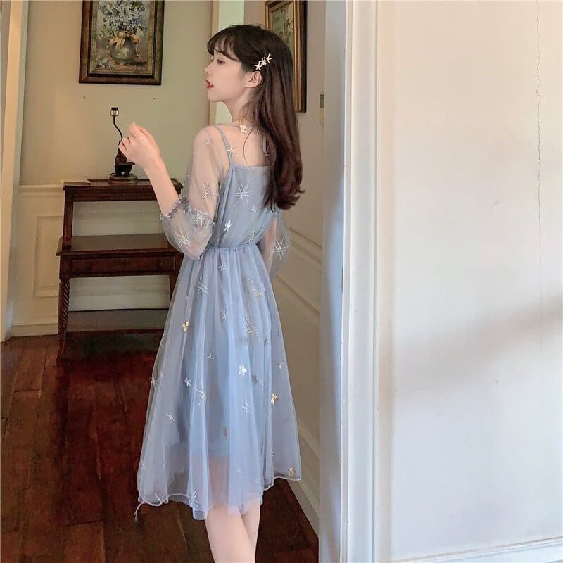 美人度アップ チュール チャーミング 切り替え ワンピース＜S-2896＞