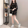 イントレンディなメッシュフェイクツーピースバタフライTシャツルーズトップ<S-2858>