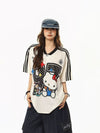 人気トレンド 通気快適 ゆったり プリント Tシャツ S-13285