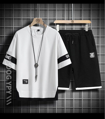 男女兼用 大人気 シンプル Tシャツ & ショーツ セットアップ MO-80020