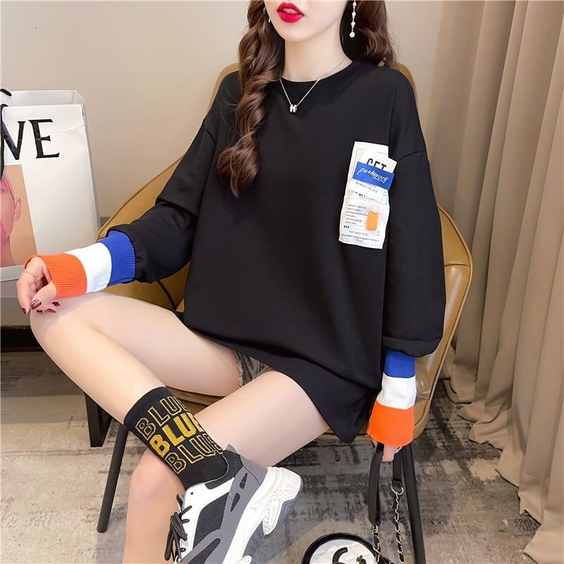 美感いっぱい 切り替え 好感度満載 プリント Tシャツ カットソー＜S-3669＞
