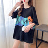 個性的なデザイン ラウンドネック 一目惚れ プリント Tシャツ カットソー＜S-3009＞