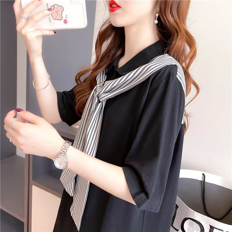 今季大好評 切り替え 美感いっぱい Tシャツ カットソー ワンピース＜S-3220＞