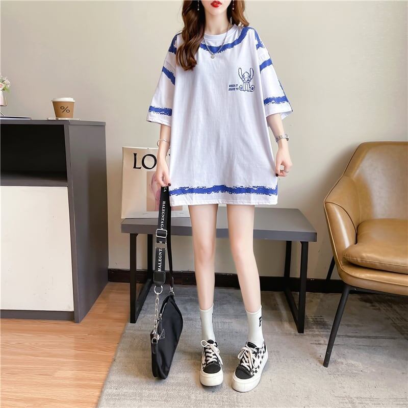 好感度満載 切り替え 美感いっぱい プリント Tシャツ カットソー＜S-3585＞