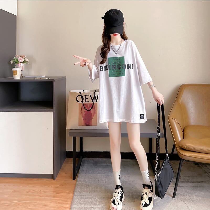 美人度アップ プリント ファッション Tシャツ カットソー＜S-3371＞