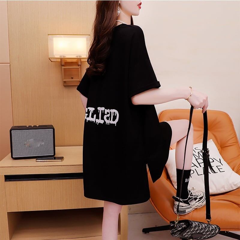 カジュアル 切り替え オシャレ度満点 プリント Tシャツ カットソー＜S-3515＞