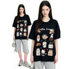 体型カバー ゆったり カジュアル プリント Tシャツ S-13288