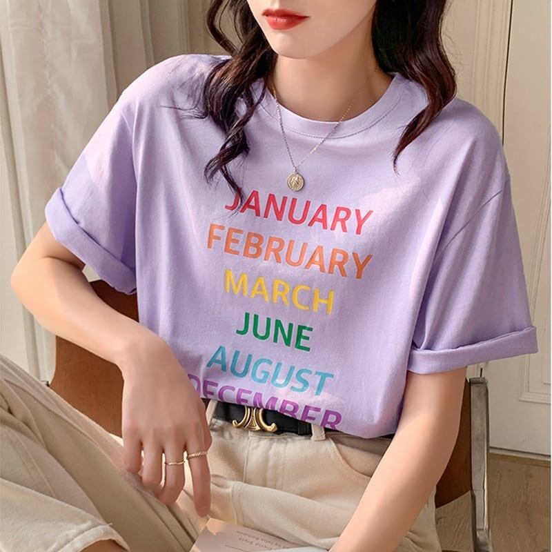 ゆったり感アップ 切り替え オシャレ度満点 プリント Tシャツ カットソー＜S-3404＞