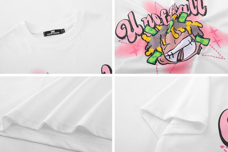 プリント ゆったり 半袖 Tシャツ <S-13132>