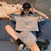 好感度UP ファッション 今季マストバイ 個性派 半袖Ｔシャツⅹパンツセット<S-11569>