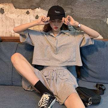 好感度UP ファッション 今季マストバイ 個性派 半袖Ｔシャツⅹパンツセット<S-11569>