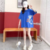スタイリッシュ 切り替え 一目惚れ プリント Tシャツ カットソー＜S-3584＞