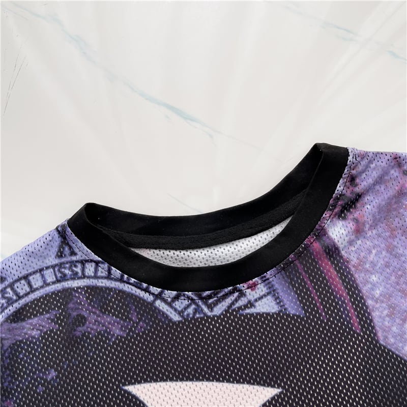 夏新作 オーバーサイズ ラウンドネック プリントTシャツ ゆったり ワンピース＜isf-2996＞