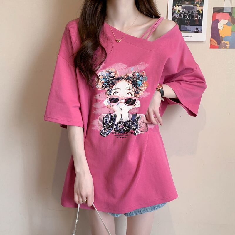 美人度アップ カジュアル キュート 全3色 半袖Tシャツ カットソー ＜S-8613＞