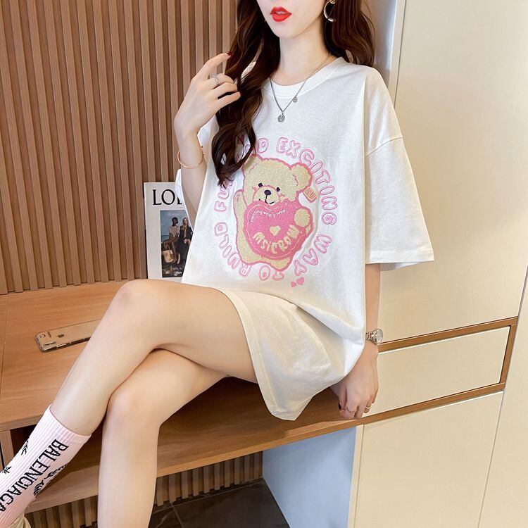 美人度アップ 好感度UP 海外トレンド カジュアル 全3色 半袖 Tシャツ ＜S-11641＞