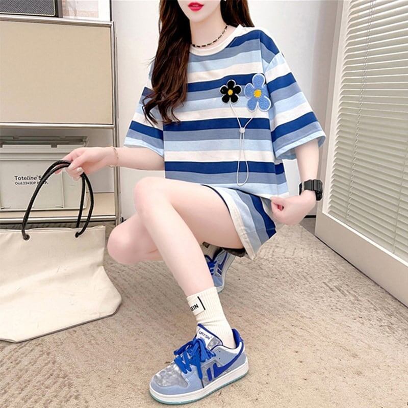 オシャレ度満点 プリント 美感いっぱい Tシャツ カットソー＜S-3296＞