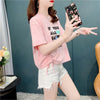 個性的なデザイン 切り替え 一目惚れ プリント Tシャツ カットソー＜S-3671＞