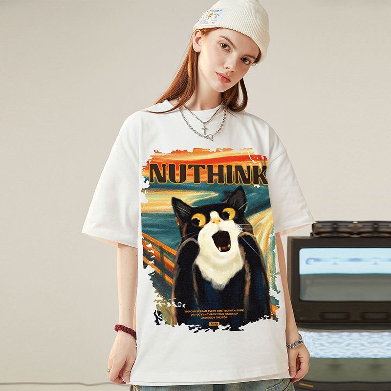 絶対欲しい デザイン性抜群 売り切れ必至 ファッション プリント 4色選択 半袖Tシャツ＜S-9293＞