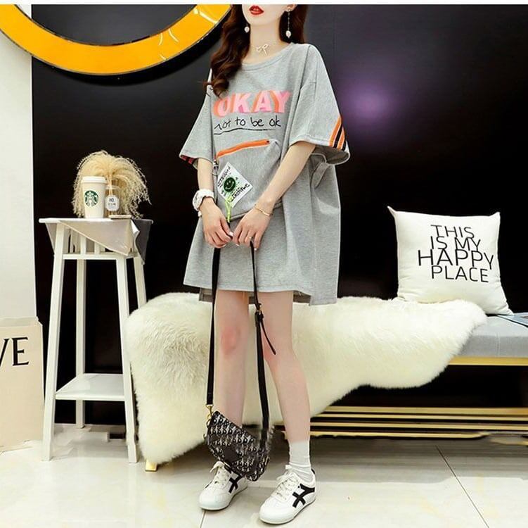 好感度UP ルーズ カジュアル プリント全3色 半袖Tシャツ カットソー ＜S-8607＞