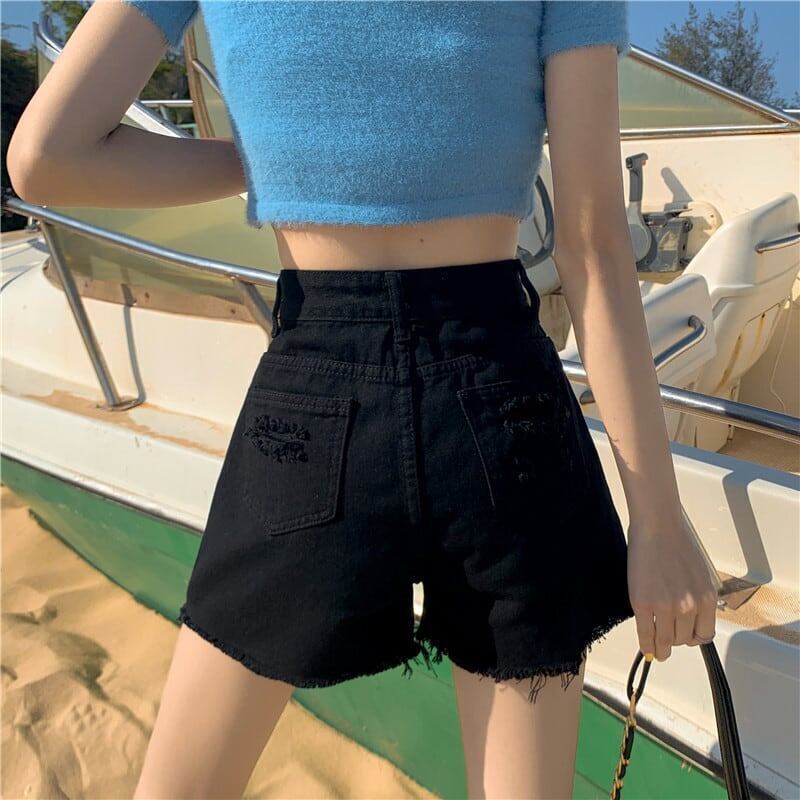 清涼感たっぷり ハイウエスト ファッション パンツ ボトムス＜S-3361＞