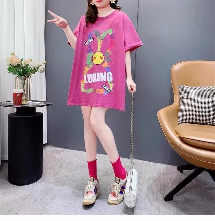 おすすめ新作 プリントTシャツ ロング オーバーサイズ＜S-2828＞