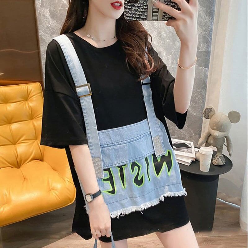 個性的なデザイン 3色選択可 一目惚れ Tシャツ カットソー＜S-3056＞