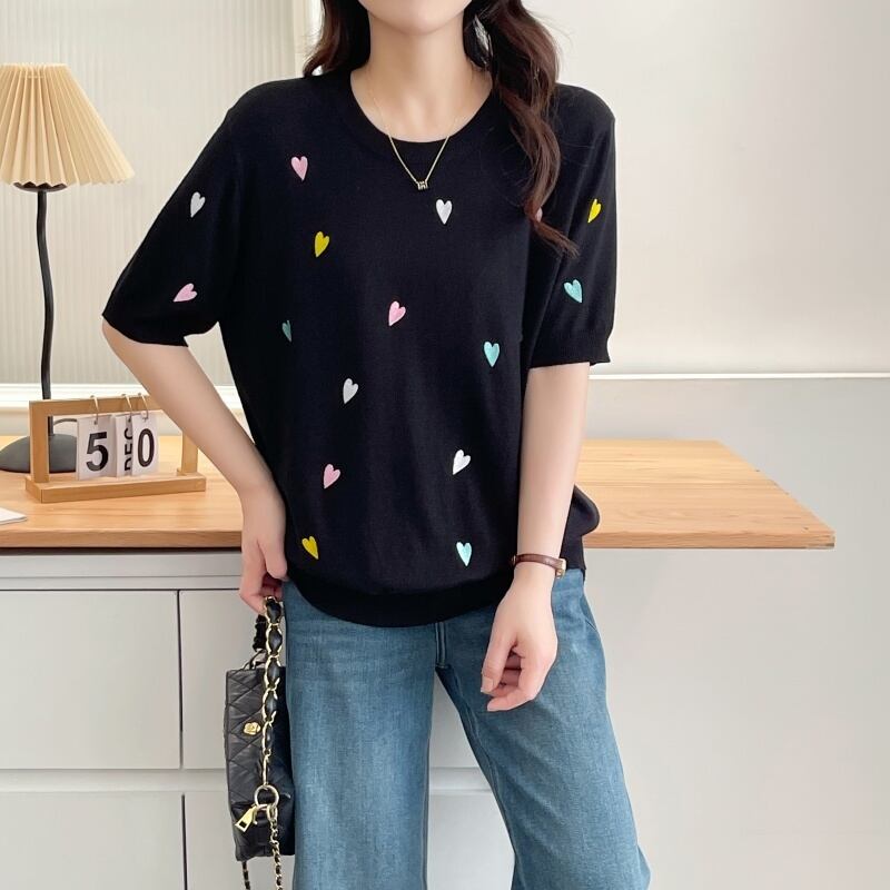大活躍 好感度UP 海外トレンド カジュアル 全3色 半袖 Tシャツ ＜S-12038＞