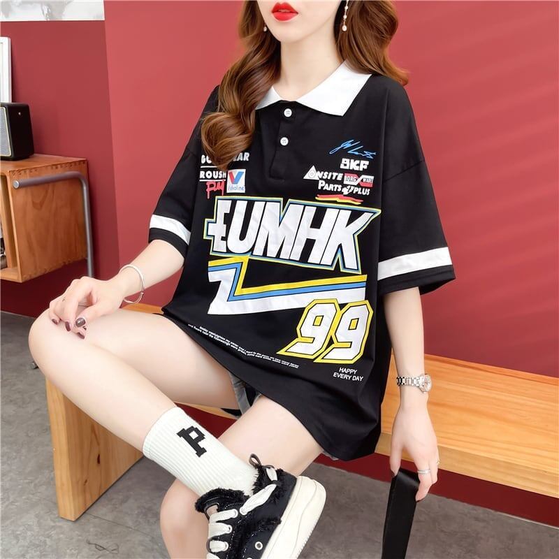 着心地抜群 切り替え 女性力を高める プリント Tシャツ カットソー＜S-3524＞