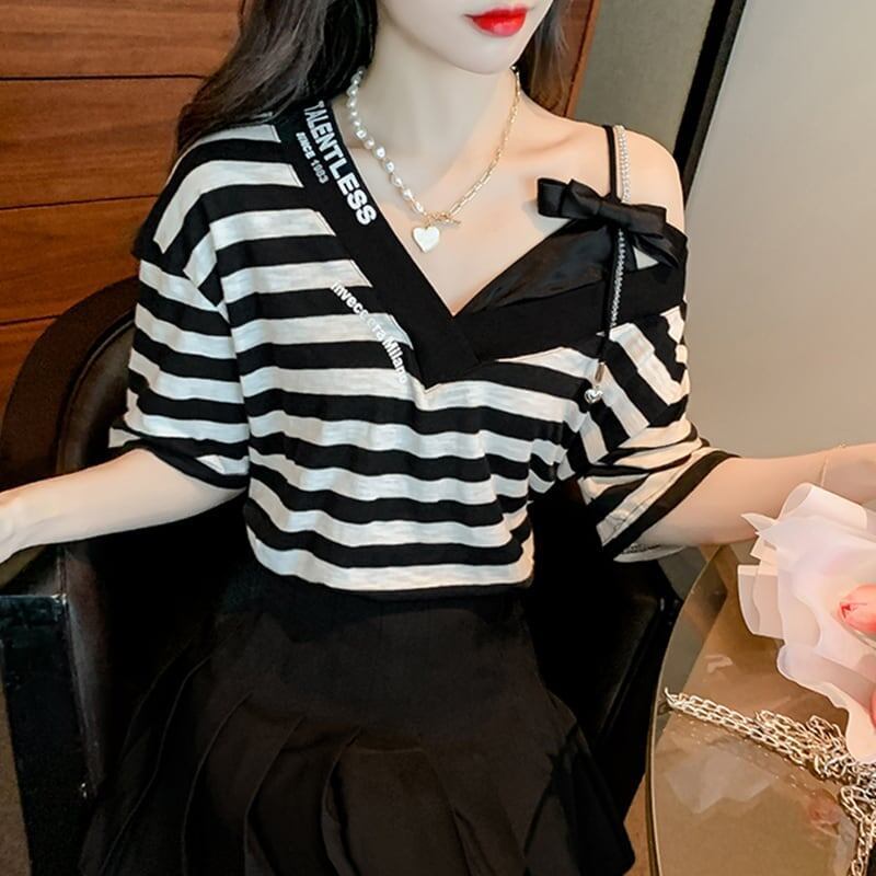 美人度アップ 3色選択可 チャーミング Tシャツ カットソー＜S-3267＞